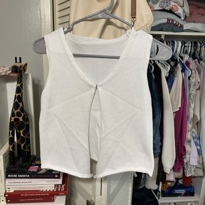 White Knit Tank Top